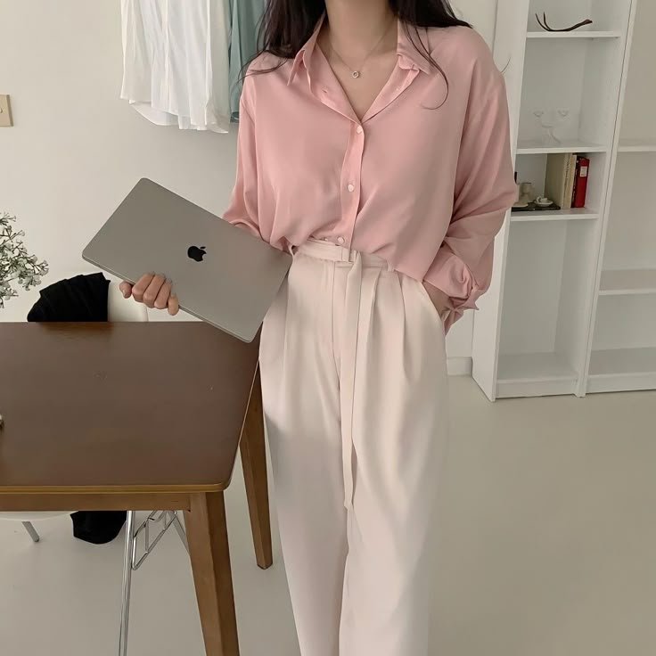 Elegant Brown Satin Collared Shirt for Women - Image 2